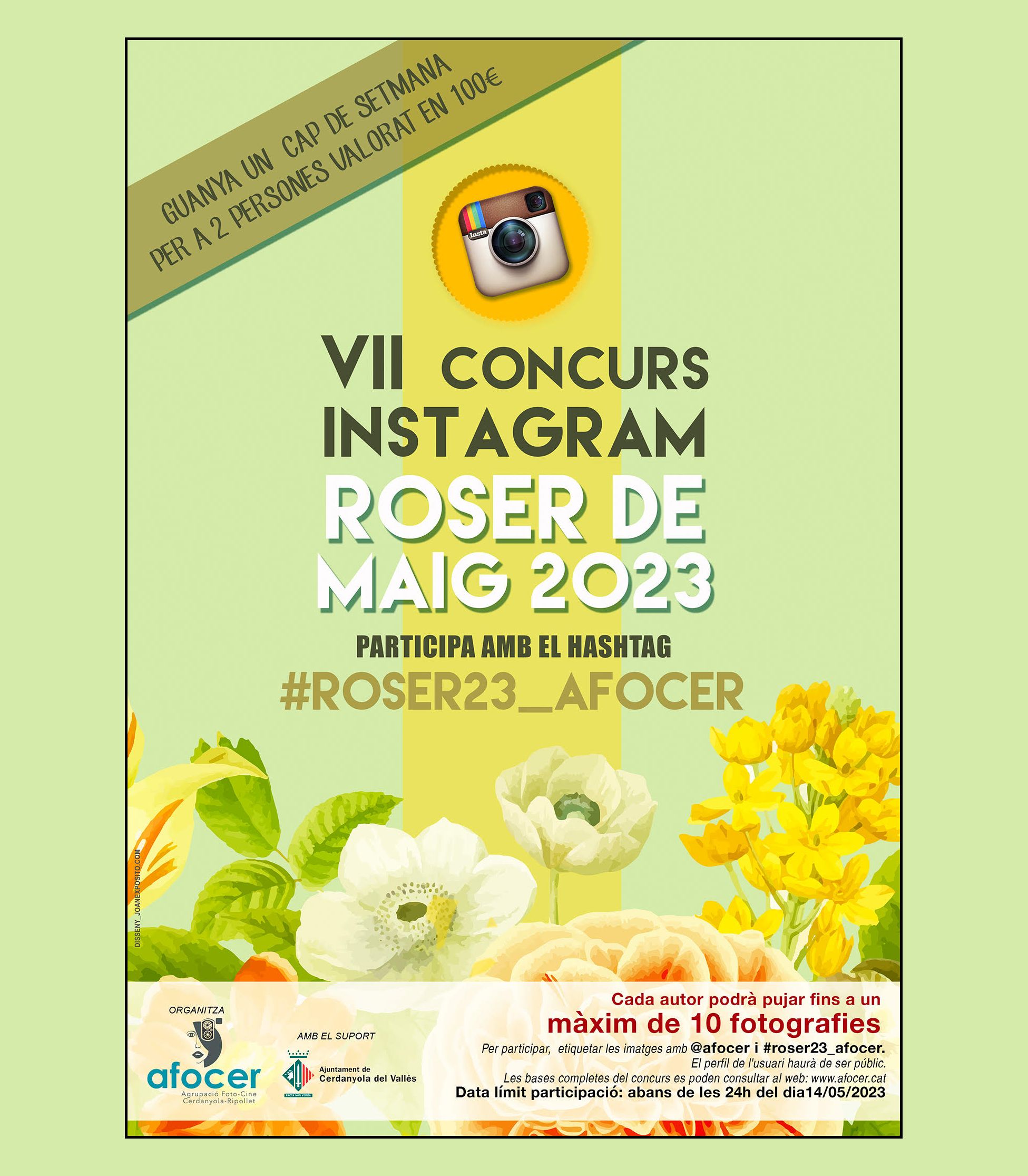 Cartell Concurs Instagram Roser de Maig 2023