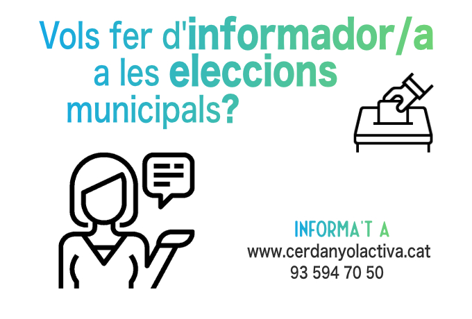 Imatge oferta feina informadors/es eleccions 28M
