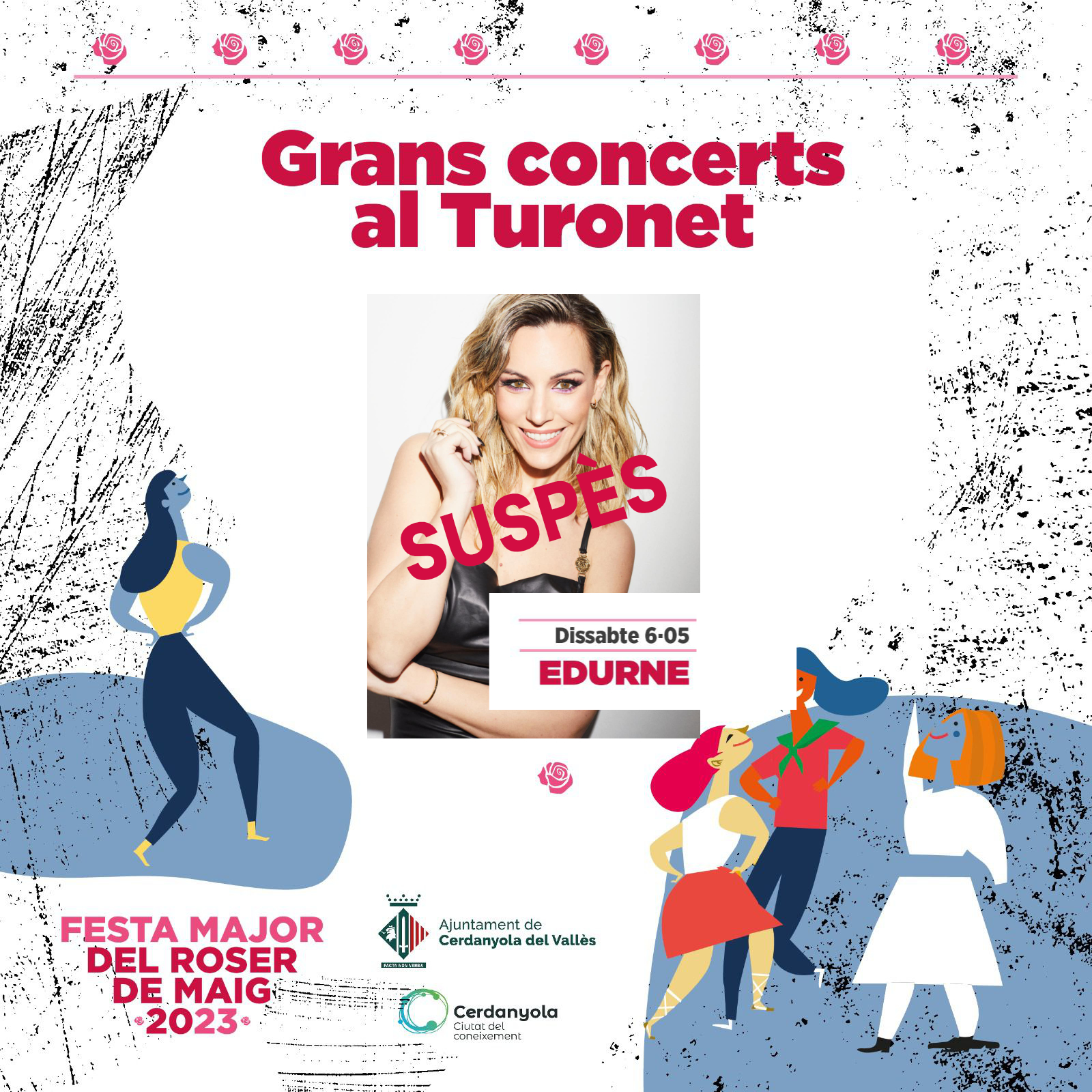 Suspès el concert d'Edurne al Roser de Maig 2023