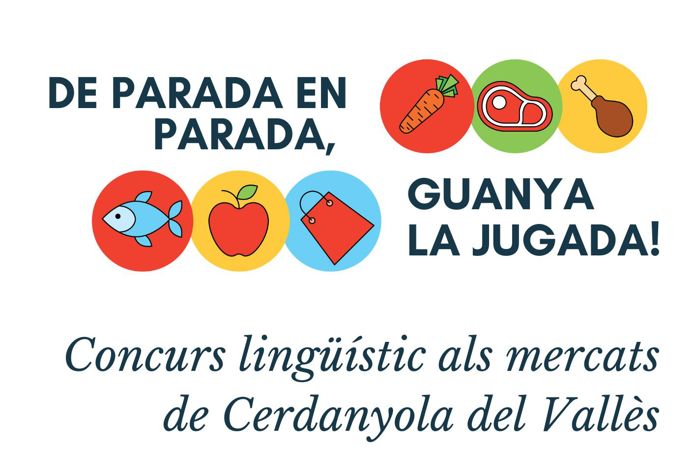 Imatge cartell Concurs Català als Mercats 2023