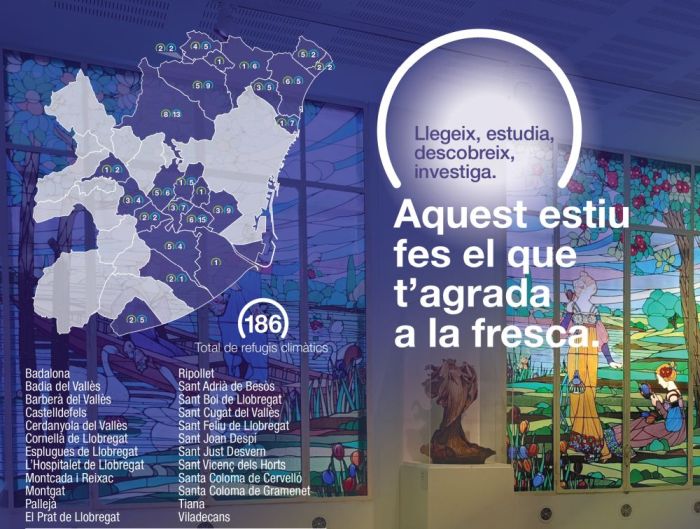 Imatge del quadríptic informatiu de la xarxa metropolitana de refugis climàtics