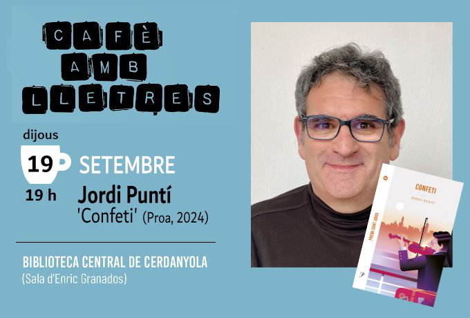 Jordí Puntí proptagonitzarà la sessió del Cafè amb lletres de setembre