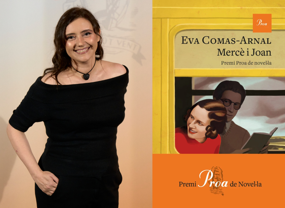 fotografia de Eva Comas-Arnal i portada del llibre