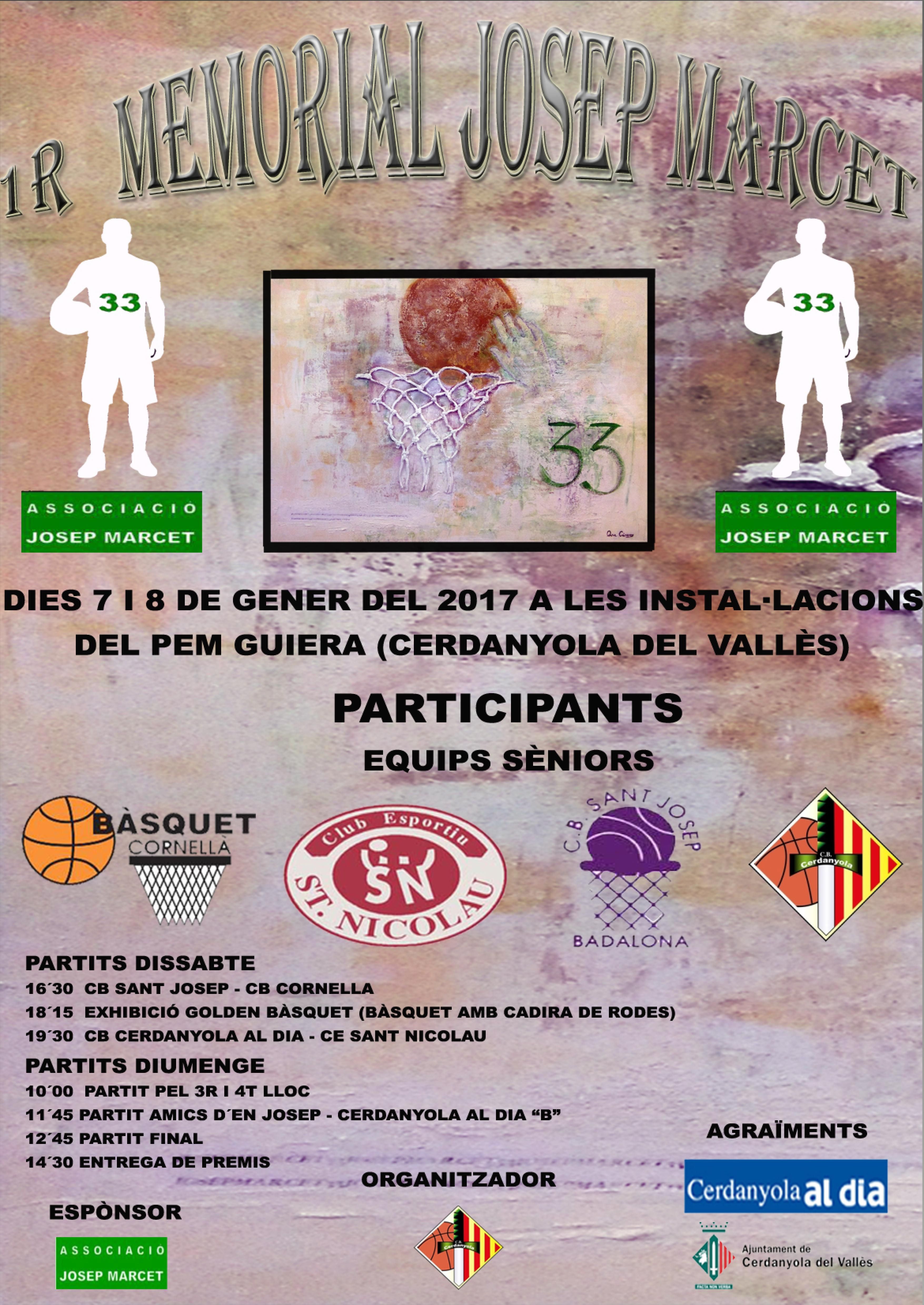 Cartell del 1r Memorial Josep Marcet