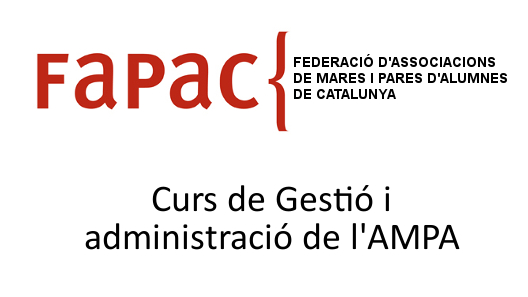 Anunci del curs de gestió i administració de l'AMPA 