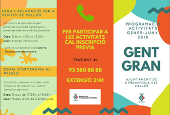 Programació activitats Gent Gran 2018