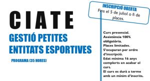 Curs d’Iniciació a Tècnic/a d’Esport (CIATE)