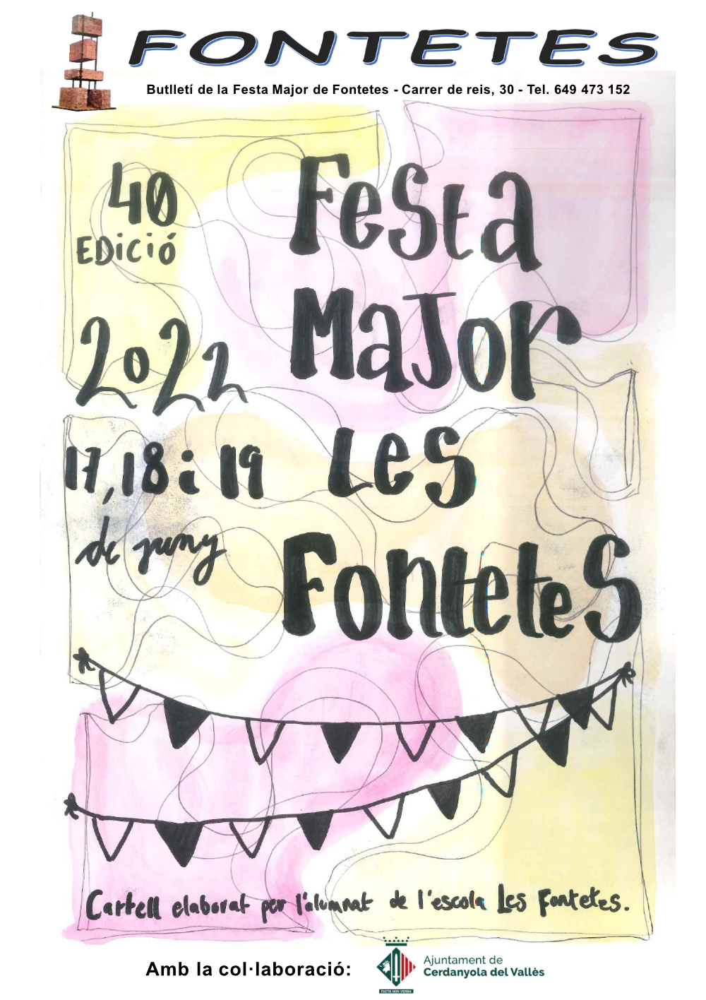 Cartell Festa Major del barri de Les Fontetes
