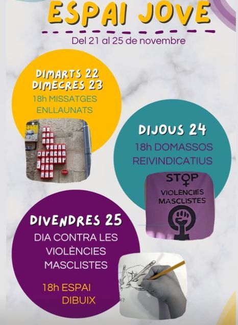 Activitats 25N Dia Internacional contra les violències masclistes