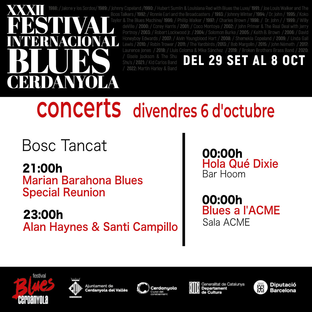 Concerts Blues 6 octubre