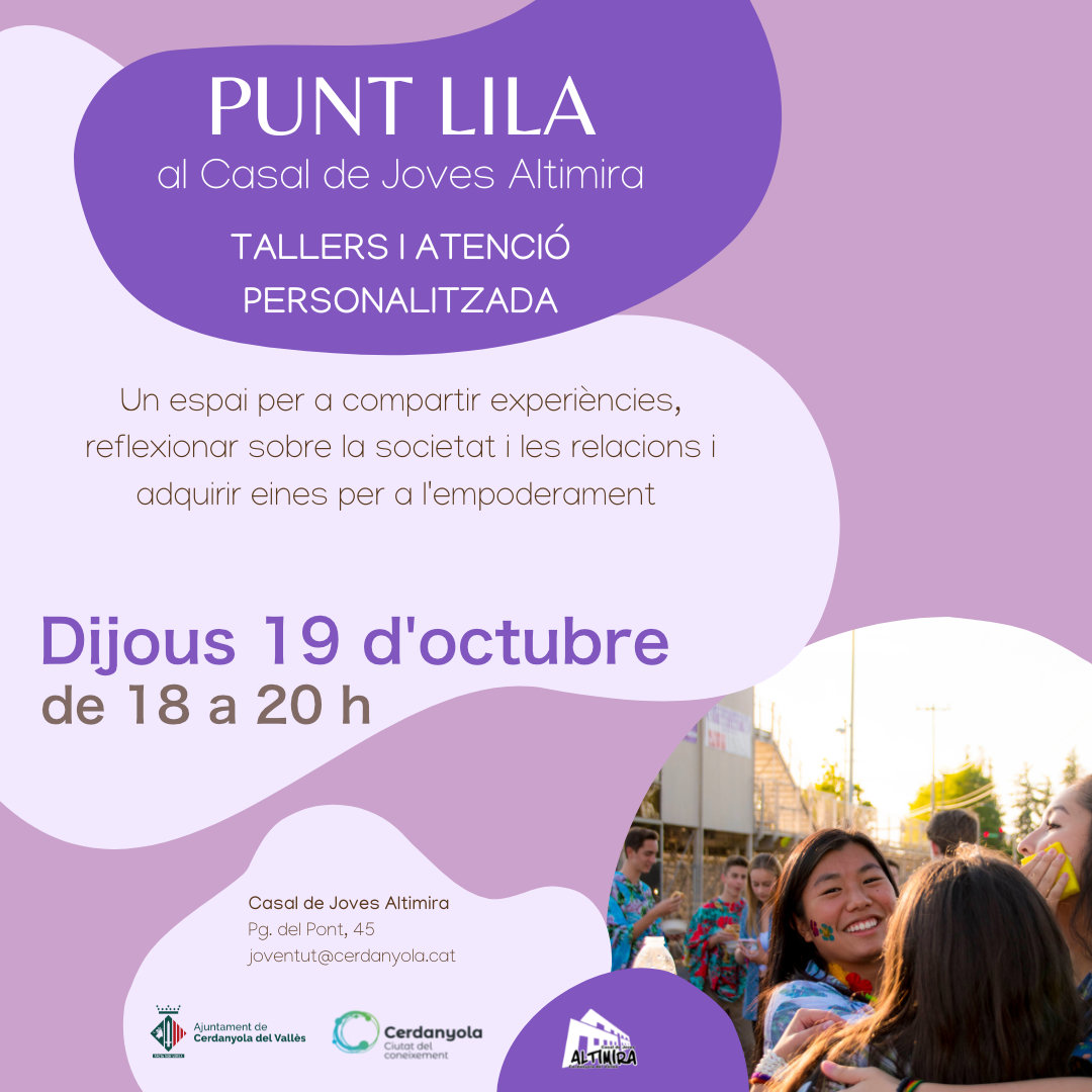 Cartell Punt Lila al Casal de Joves Altimira