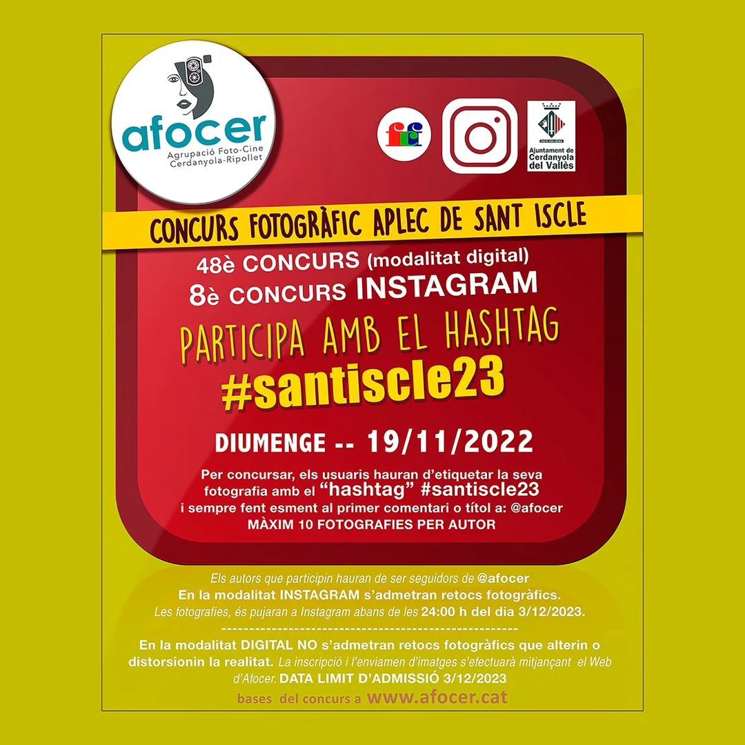 cartell 48è Concurs de Fotografia de Sant Iscle