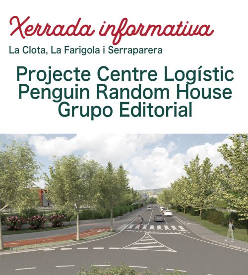 Cartell Xerrada informativa Projecte Centre Logístic Penguin Random House Gupo Editorial