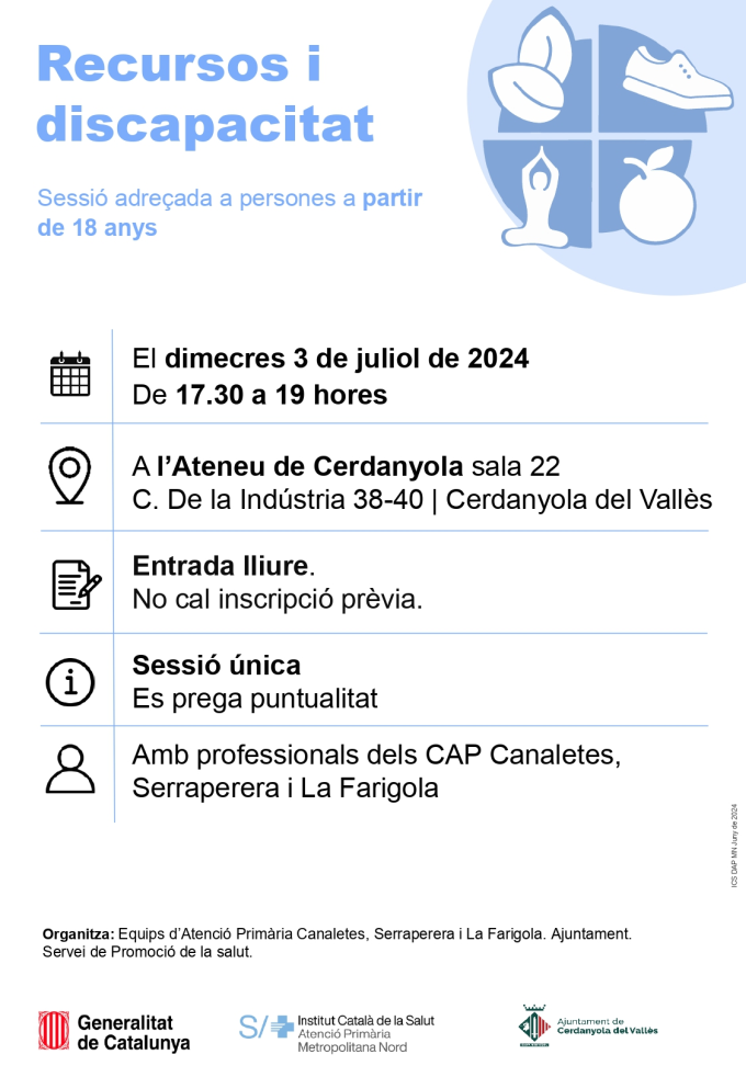 Escola de Salut. Recursos i discapacitats Imatge Escola de Salut. Recursos i discapacitats
