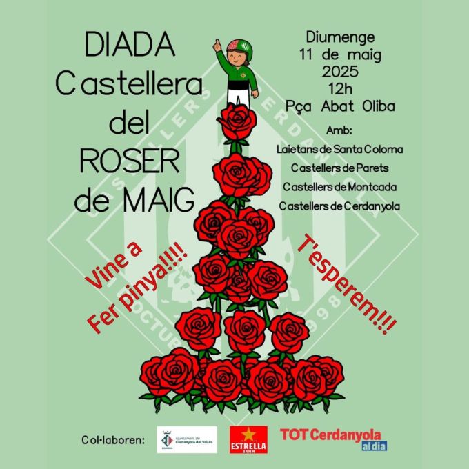 cartell Diada castellera Roser de Maig