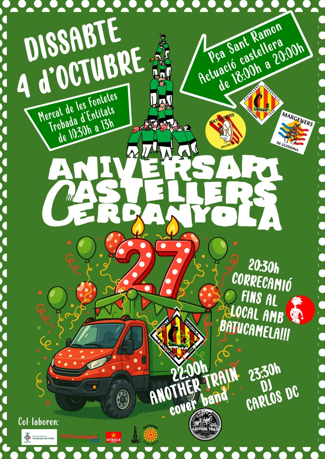 Cartell 25è Aniversari Castellers de Cerdanyola