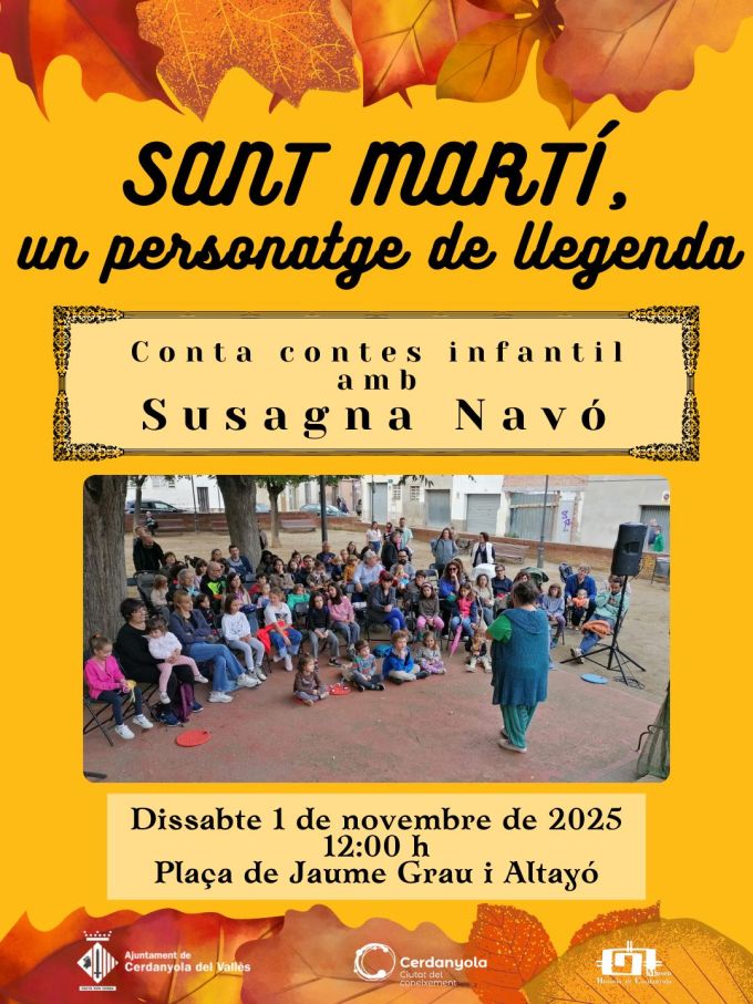 cartell Contacontes dramatitzat 'Sant Martí, un personatge de llegenda'