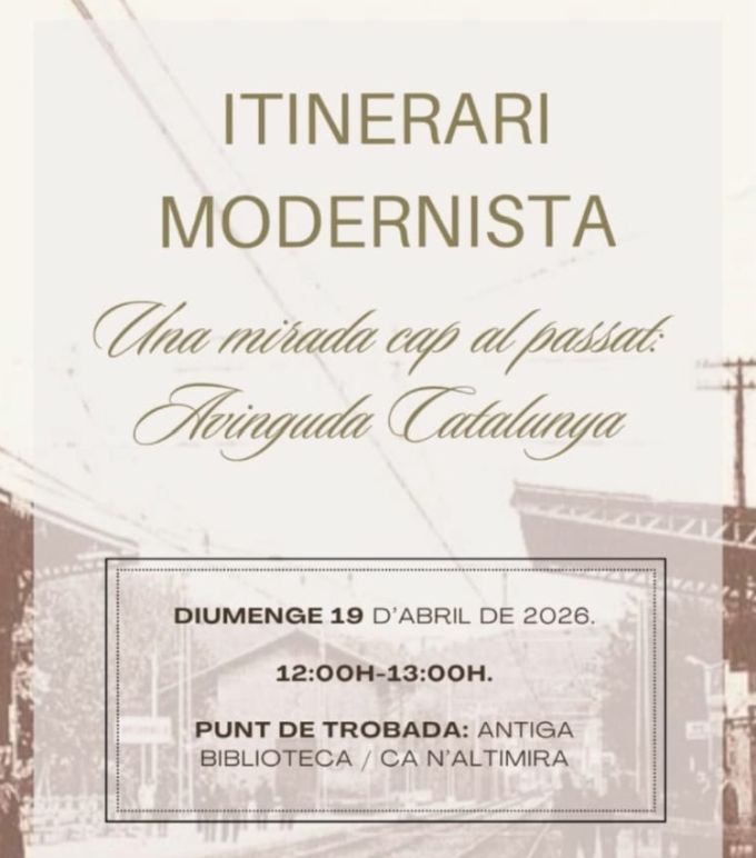 cartell Itinerari modernista per l'avinguda Catalunya