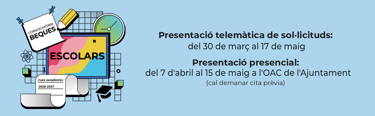 Banner Convocatòria Beques Escolats 2026-2027