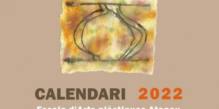 Portada del Calendari solidari de l'Escola d'Arts Plàstiques de l'Ateneu 2022