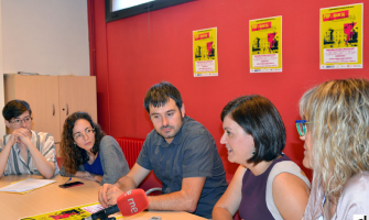 Un moment de la presentació del concert del castell