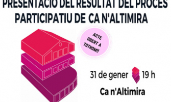 Cartell que anuncia la presentació dels resultats del procés participatiu