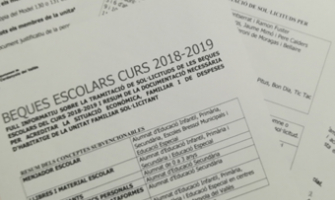Convocatòria de les beques escolars per al curs 2018-2019 