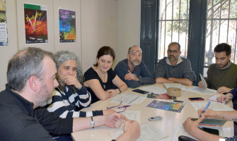 Moment de la roda de premsa de presentació de la setmana cultural d'Aulos