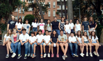 Els membres del Consell d'Infants i Adolescents en l'acte de cloenda