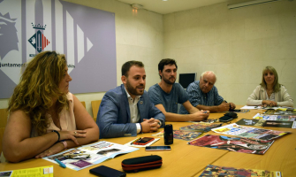 Pepi Rivera, Carlos Cordón, Fèlix Heras, Ramon Capella i Elena Edo durant la presentació 