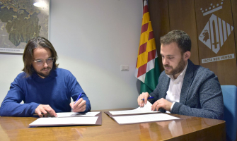Moment de la firma del conveni