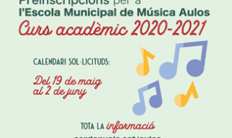 Imatge adaptada de la preinscripcio Escola Municipal Música Aulos