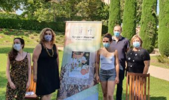 Moment de la roda de premsa en el Castell de Sant Marçal