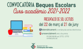 Imatge convocatòria beques Escolars 2021-22