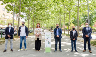 D'esquerra a dreta: Lluís Sisquella, Xavi Oliver (president Cerdanyola Comerç i Serveis), Carme Arché, Carlos Cordón, Josep Maria Porta i Javier Sánchez