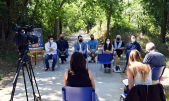 La presentació del concert es va fer a les portes del Castell de Sant Marçal