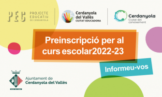 Imatge preinscripció curs 2022-2023 Cerdanyola