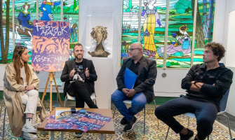 Presentació de la Festa Major del Roser de Maig amb Maria Sauló, Carlos Cordón, Oscar Pons i Llibert Fortuny
