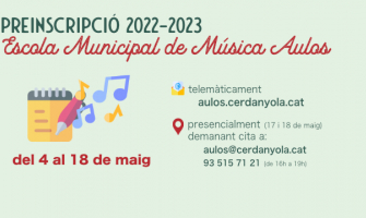 Imatge preinscripció Aulos 2022-2023